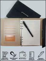 Блокнот с ручкой/скетчбук/ежедневник/записная книжка черный