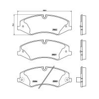 Дисковые тормозные колодки передние Textar 2502201 для Land Rover Range Rover, Land Rover Discovery, Land Rover Range Rover Sport, Great Wall Safe (4 шт.)