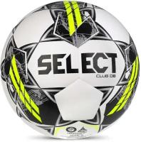 Футбольный мяч SELECT CLUB DB V23, бел/сер/жел, 4