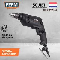 Дрель безударная FERM PDM1048P, 450 Вт