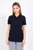 Рубашка-поло женская, Хлопок,190, короткий рукав, т.синий 52-54/XL