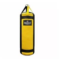 Вертикальный боксерский мешок Prospect Boxing 130*40 см 45кг желтый c черным