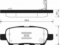 Накладка, SP1184 Sangsin Brake SP-1184