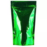 Пакет Дой-Пак 120*210(+40)мм, Металл/PET/бопп (зеленый), 50 шт