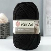 Пряжа Yarnart Shetland Chunky черный (602), 50%шерсть/50%акрил, 150м, 100г, 1шт