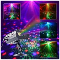 Светодиодное сценическое освещение RGB 3 Lens DJ Disco Stage Laser Light