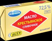 Масло сливочное Экомилк Крестьянское 72,5%