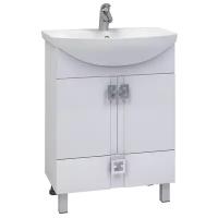 Тумба под раковину, для ванной комнаты Mixline Стандарт Квадро с 1 ящиком, ШхГхВ: 69.9х31.6х80 см, цвет: белый