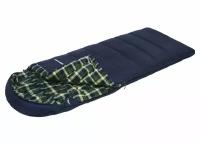 Спальный мешок TREK PLANET Chelsea XL Comfort, широкий с фланелью, левая молния, цвет: синий