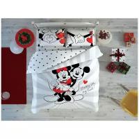 Постельное белье люкс ранфорс светящееся MINNIE&MICKEY LOVE DAY евро, TAC