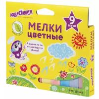 Юнландия Мелки цветные Юнландик и окружающий мир 9 шт (227443)