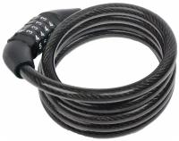 Замок велосипедный BBB bicyclelock QuickCode Coil cable 8mm x 1200mm Black