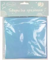 Скатерть праздничная одноразовая полиэтиленовая Riota, голубой, 121х183 см