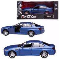 Машинка металлическая Uni-Fortune RMZ City 1:32 BMW M5, инерционная, голубой матовый цвет, 16.5 x 7.5 x 7 см