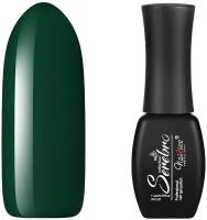 Гель-лак для ногтей Serebro, плотный, гипоаллергенный, насыщенный, темный зеленый, 11 мл