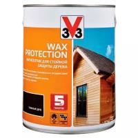 V33 Антисептик для дерева с добавлением воска WAX PROTECTION (0,9 л Красное дерево )