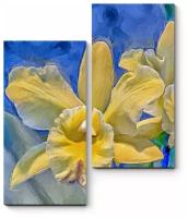 Модульная картина Нежные желтые орхидеи 40x50