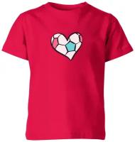Детская футболка «Люблю футбол. Футбольный мяч в сердце.»