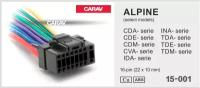 Разъём для автомагнитолы Alpine CDA-; CDE-; CDM-; CVA-; IDA-; INA-; TDA-; TDE-; TDM-series 16-pin CARAV 15-001