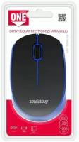 Мышь беспроводная Smartbuy ONE 368AG USB/DPI 800-1200-1600/3 кнопки/1AA черно-синяя (SBM-368AG-KB)