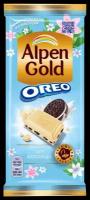 Шоколад Alpen Gold Oreo молочный с дробленым печеньем 