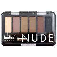 Тени для век kiki shadow NUDE 904, палетка теней для век, кремовый, светло-коричневый, бисквит, оливковый, мокко, черный