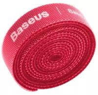 Стяжка для проводов на липучке Baseus Rainbow Circle Velcro Straps 3m (ACMGT-F09), красная