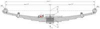Рессора передняя для Богдан АО 92, Isuzu NQR 71-75 7 листов