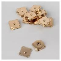 Кнопки магнитные пришивные, d = 18 мм, 2 шт, цвет золотой