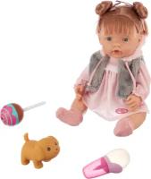 Пупс Junfa toys Baby Ardana в платье и меховой жилетке, 40 см, WJ-C0021 мультиколор