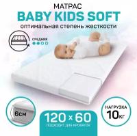 Матрас AmaroBaby со съемным чехлом, Kids Soft 1190 x 590 х 60