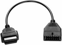 Переходник для GM 12pin на OBD2 16pin для диагностики машин Daewoo Lanos, Sens, Chevrolet Aveo, ВАЗ до 2004 г. в