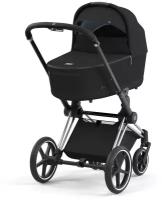 Универсальная коляска Cybex Priam IV 2 в 1, deep black/chrome black, цвет шасси: серебристый