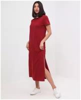 Платье-футболка женское HappyFox, HF1301N размер 48, цвет красныймеланж