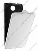 Кожаный чехол для HTC Desire 300 Aksberry Protective Flip Case (Белый)