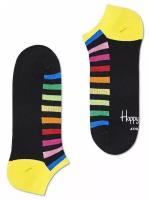 Низкие носки-унисекс Athletic Stripe Low Sock с цветными полосками (Размер: 25) (Цвет: черный с желтым)