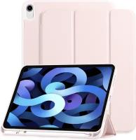 Чехол книжка CCCASE для Apple iPad Air 4 10.9 (2020) / iPad Air 5 10.9 (2022) с отделением для стилуса, цвет: пастельно-розовый