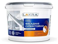 Краска акриловая Лакра фасадная суперстойкая матовая белоснежный 6.5 кг