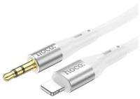 Кабель HOCO UPA22 Lighting(iPhone, iPad, iPod) на 3.5mm male AUX (TRS), 1 метр белый, для автомобильной стереосистемы