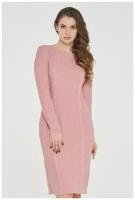 Платье-свитер VAY, повседневное, прилегающее, макси, размер 52, розовый
