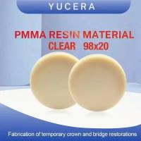 Стоматологический циркониевый блок Yucera PMMA Clear (White) 98х20