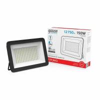 Прожектор LED Gauss 150W холодный свет 6500К 220V IP65 черный Gauss Elementary