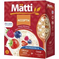 Matti Каша овсяная Matti Ассорти, моментального приготовления, 240 г (6 пакетов по 40 г), 240 г