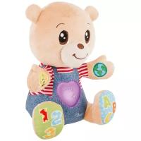 Развивающая игрушка Chicco Говорящий мишка Teddy Emotion, бежевый / синий