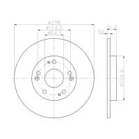 Тормозной диск Hella 8DD 355 118-351 для Honda Civic IX