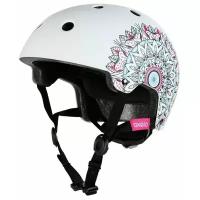 Шлем для катания на роликах, скейтборде, самокате белый PLAY 7 Mandala OXELO X Decathlon