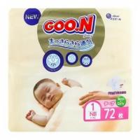 Подгузники GOO.N Premium, 1/NB 2-5 кг, 72 шт