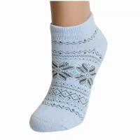 Женские носки из полушерсти Grinston socks голубые, размер 23