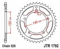 JT JTR1792.47 Звезда мотоциклетная JT JTR1792.47 1шт