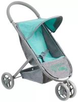 Коляска для куклы Buggy Boom Mixy трехколесная, голубая 62*36*60 см